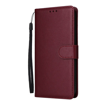 For iPhone 16 Pro 3-Card Slots Multifunctional Leather Phone Case(Wine Red) - iPhone 16 Pro Cases by buy2fix | Online Shopping UK | buy2fix