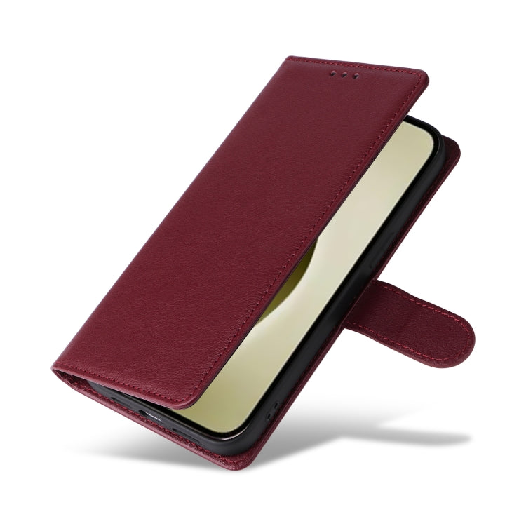 For iPhone 16 Pro 3-Card Slots Multifunctional Leather Phone Case(Wine Red) - iPhone 16 Pro Cases by buy2fix | Online Shopping UK | buy2fix