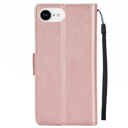 For iPhone 16e Multifunctional Horizontal Flip Leather Phone Case with Three Card Slots(Rose Gold) - iPhone 16e Cases by buy2fix | Online Shopping UK | buy2fix