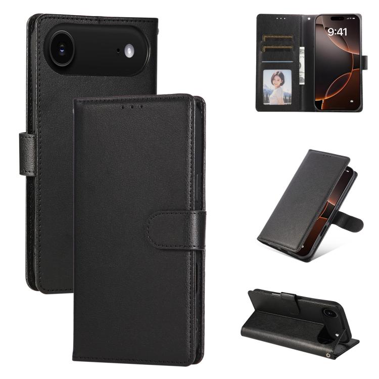 For iPhone Air 3-Card Slots Multifunctional Leather Phone Case(Black) - iPhone Air Cases by buy2fix | Online Shopping UK | buy2fix