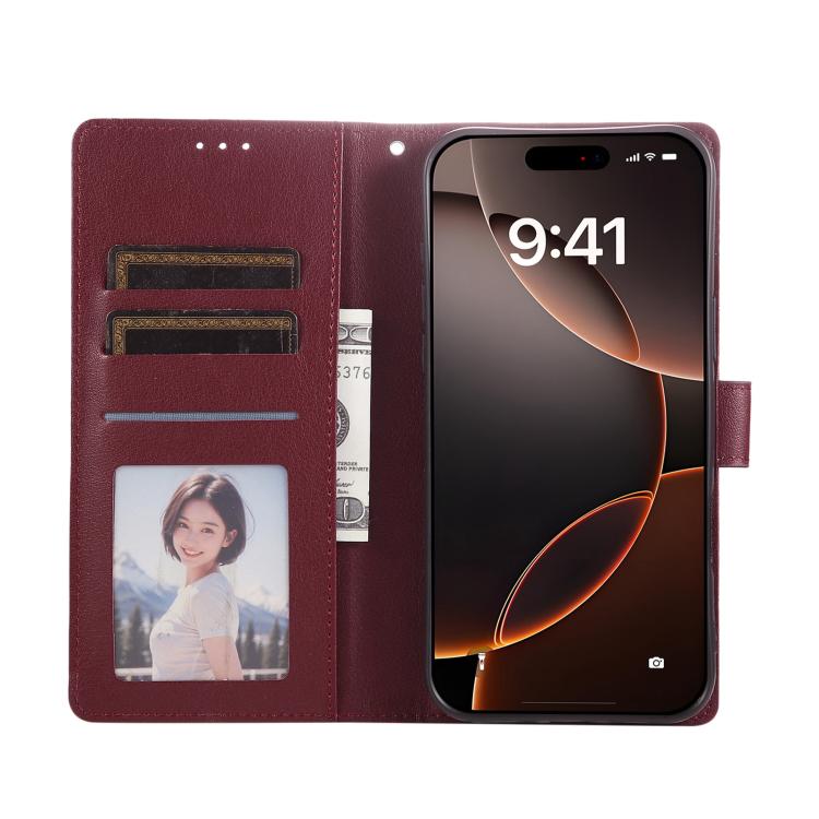 For iPhone Air 3-Card Slots Multifunctional Leather Phone Case(Wine Red) - iPhone Air Cases by buy2fix | Online Shopping UK | buy2fix