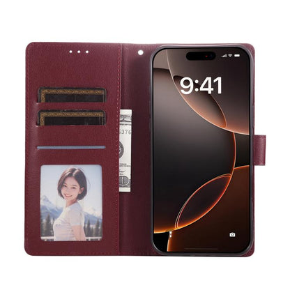 For iPhone Air 3-Card Slots Multifunctional Leather Phone Case(Wine Red) - iPhone Air Cases by buy2fix | Online Shopping UK | buy2fix