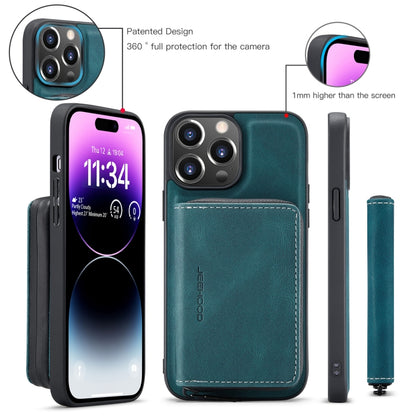For iPhone 15 Pro JEEHOOD Magnetic Zipper Wallet Leather Phone Case(Blue) - iPhone 15 Pro Cases by JEEHOOD | Online Shopping UK | buy2fix