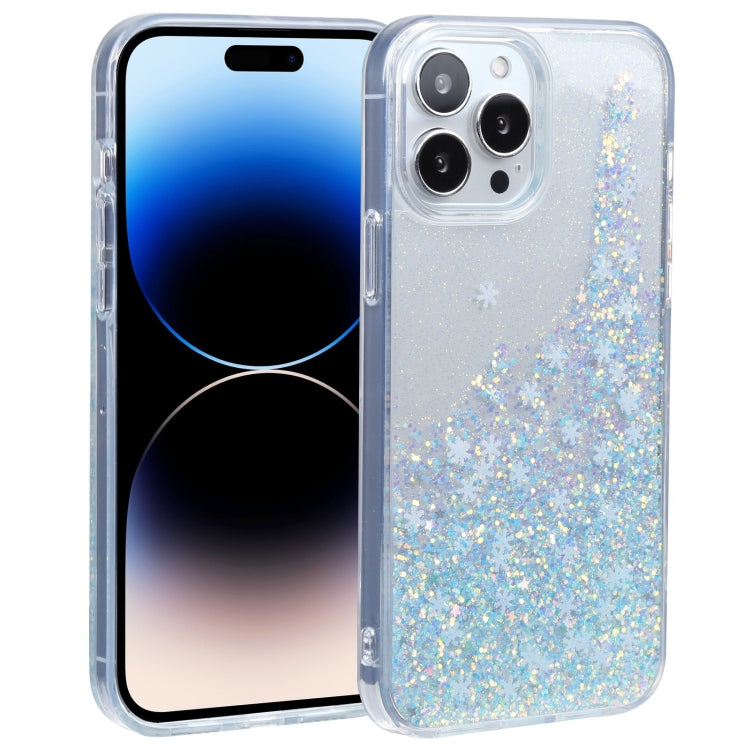 For iPhone 15 Pro Max DFANS DESIGN Snowflake Starlight Shining Phone Case(White) by DFANS DESIGN