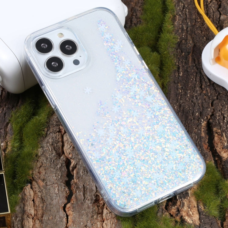 For iPhone 15 Pro Max DFANS DESIGN Snowflake Starlight Shining Phone Case(White) by DFANS DESIGN