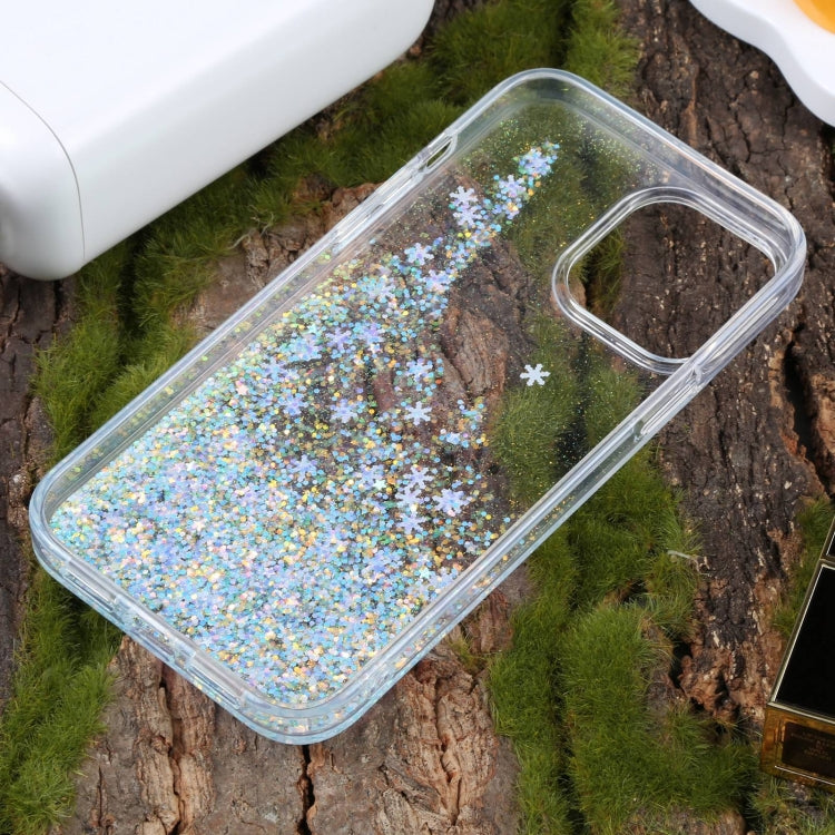 For iPhone 15 Pro Max DFANS DESIGN Snowflake Starlight Shining Phone Case(White) by DFANS DESIGN