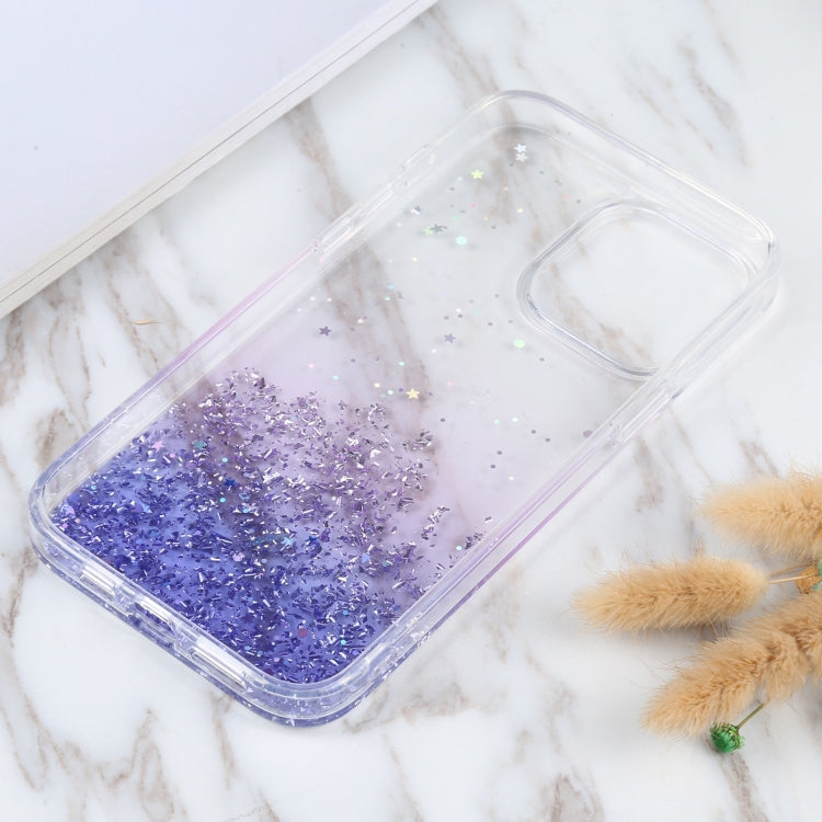 For iPhone 15 Pro Max DFANS DESIGN Golden Diamond TPU+PC Phone Case(Purple) by DFANS DESIGN