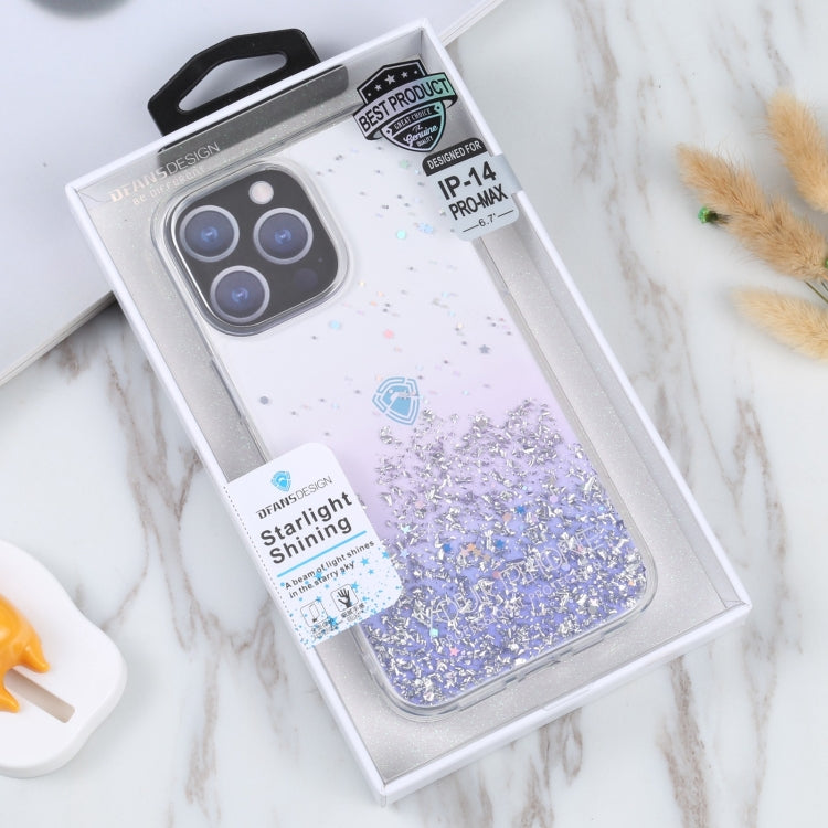 For iPhone 15 Pro Max DFANS DESIGN Golden Diamond TPU+PC Phone Case(Purple) by DFANS DESIGN