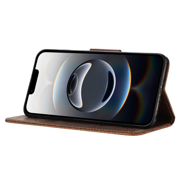 For iPhone 16e Butterfly Embossed Flip Leather Phone Case(Brown) - iPhone 16e Cases by buy2fix | Online Shopping UK | buy2fix