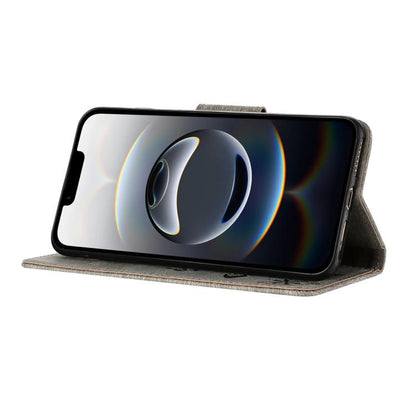 For iPhone 16e Butterfly Embossed Flip Leather Phone Case(Grey) - iPhone 16e Cases by buy2fix | Online Shopping UK | buy2fix