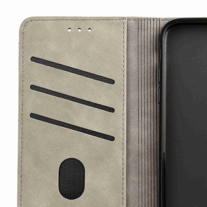 For iPhone 16 Pro Skin Feel Splicing Leather Phone Case(Grey) by buy2fix