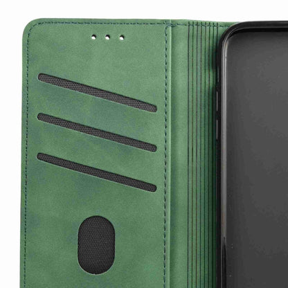 For iPhone 16 Pro Skin Feel Splicing Leather Phone Case(Green) by buy2fix