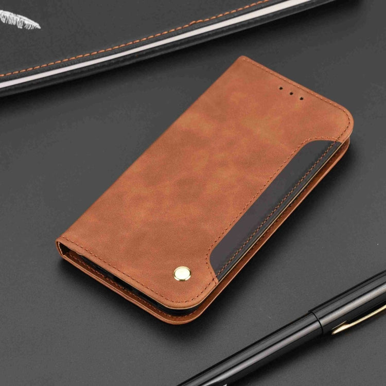 For iPhone 16 Pro Skin Feel Splicing Leather Phone Case(Brown) by buy2fix