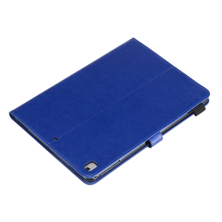 For iPad Air 2 / Air / 9.7 (2018) & (2017) Cat Bee Embossing Pattern Horizontal Flip Leather Case with Holder & Card Slots & Wallet & Pen Slot & Wake-up / Sleep Function(Blue) - iPad 9.7 (2018) & (2017) Cases by buy2fix | Online Shopping UK | buy2fix