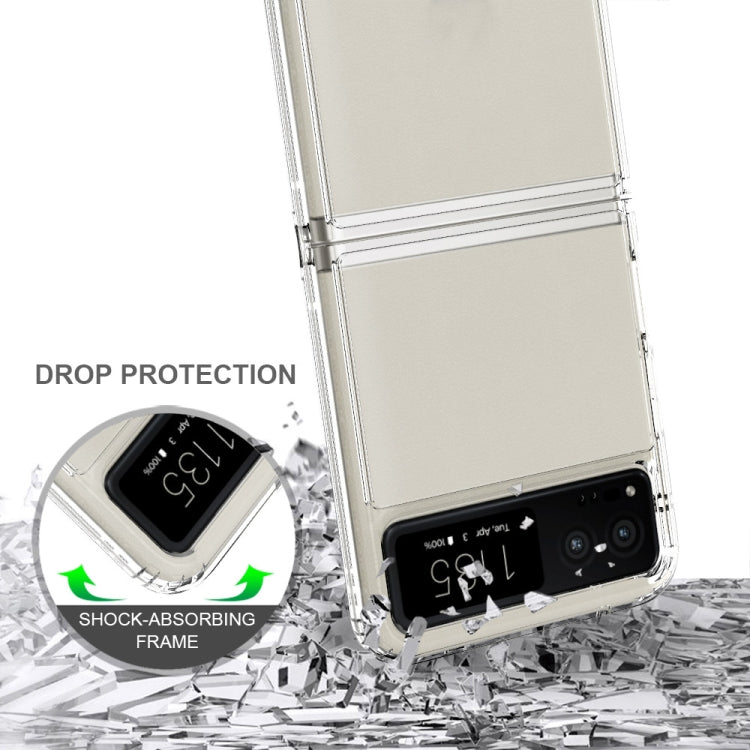 For Motorola Razr 40 Scratchproof Acrylic TPU Phone Case(Transparent) by buy2fix