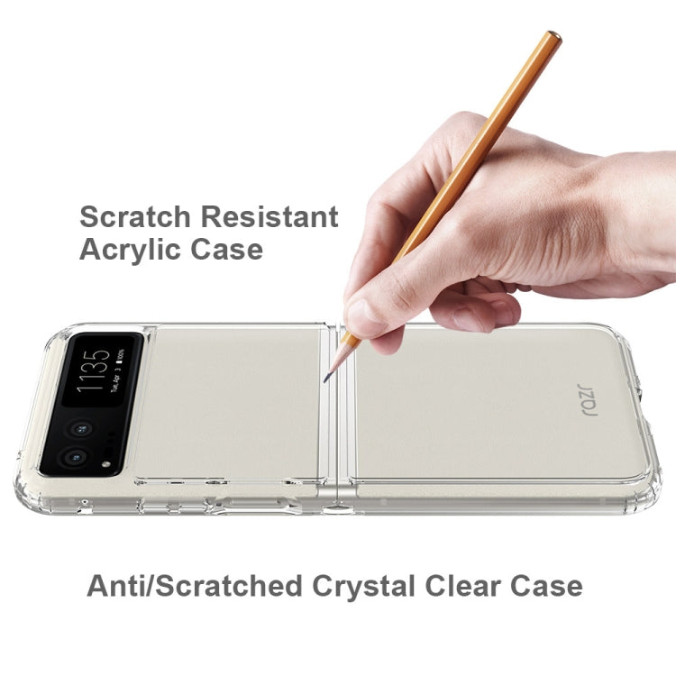 For Motorola Razr 40 Scratchproof Acrylic TPU Phone Case(Transparent) by buy2fix