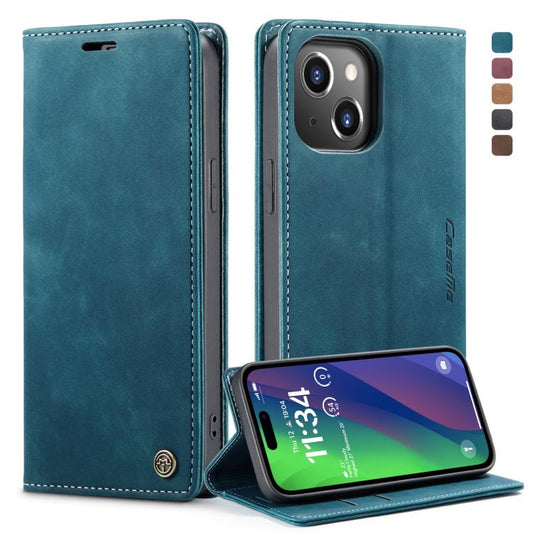 For iPhone 15 CaseMe 013 Multifunctional Horizontal Flip Leather Phone Case(Blue) - iPhone 15 Cases by CaseMe | Online Shopping UK | buy2fix