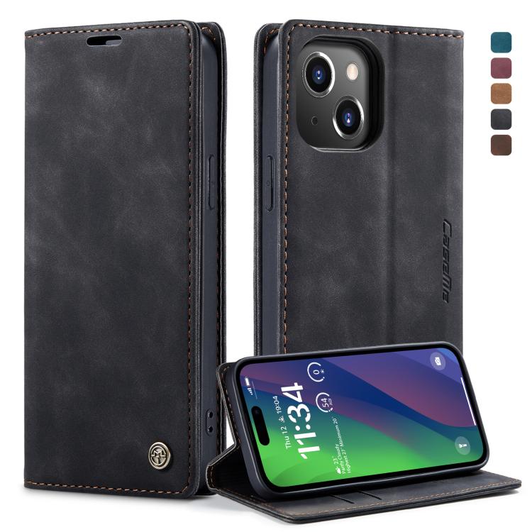 For iPhone 15 CaseMe 013 Multifunctional Horizontal Flip Leather Phone Case(Black) - iPhone 15 Cases by CaseMe | Online Shopping UK | buy2fix