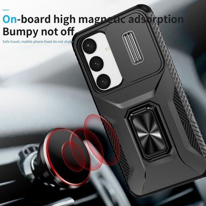 For Samsung Galaxy S24 5G / S25 5G Sliding Camshield Holder Phone Case(Black) - Galaxy S24 5G Cases by buy2fix | Online Shopping UK | buy2fix