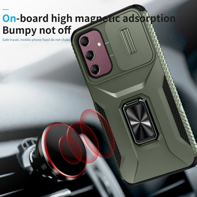 For Samsung Galaxy A15 5G Sliding Camshield Holder Phone Case(Alpine Green) by buy2fix