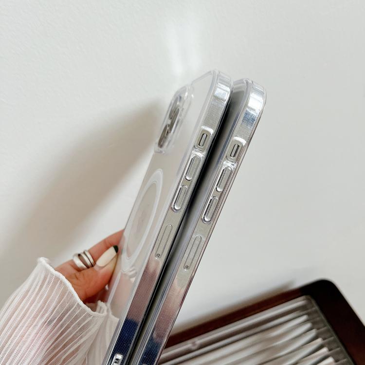 For iPhone 16e MagSafe Magnetic Clear Acrylic TPU Phone Case(Transparent) - iPhone 16e Cases by buy2fix | Online Shopping UK | buy2fix