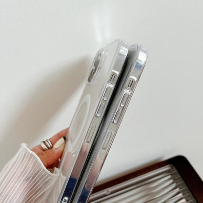 For iPhone 16e MagSafe Magnetic Clear Acrylic TPU Phone Case(Transparent) - iPhone 16e Cases by buy2fix | Online Shopping UK | buy2fix