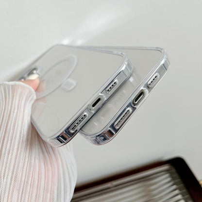 For iPhone 16e MagSafe Magnetic Clear Acrylic TPU Phone Case(Transparent) - iPhone 16e Cases by buy2fix | Online Shopping UK | buy2fix