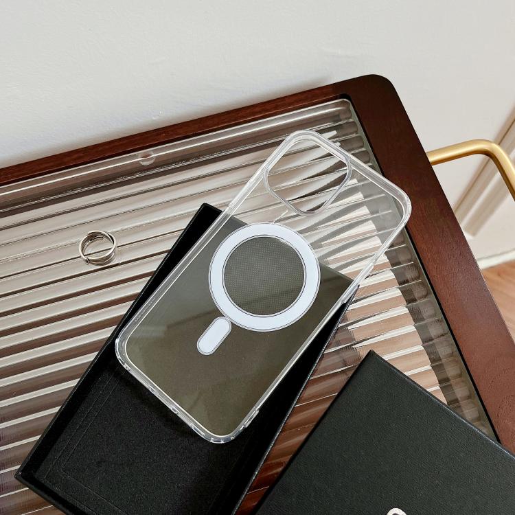 For iPhone 16e MagSafe Magnetic Clear Acrylic TPU Phone Case(Transparent) - iPhone 16e Cases by buy2fix | Online Shopping UK | buy2fix