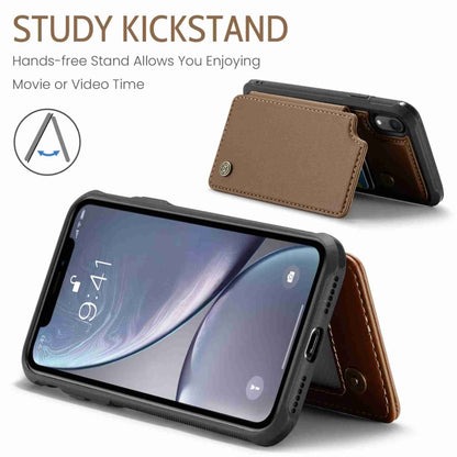 For iPhone XR CaseMe C22 Card Slots Holder RFID Anti-theft Phone Case(Brown) - More iPhone Cases by CaseMe | Online Shopping UK | buy2fix