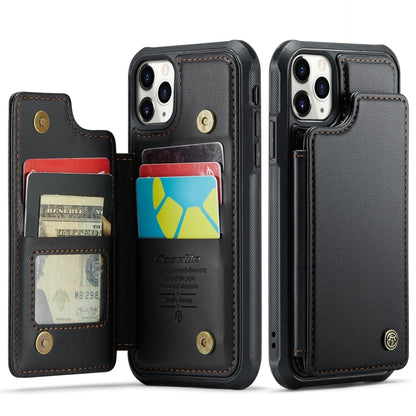 For iPhone 11 Pro Max CaseMe C22 Card Slots Holder RFID Anti-theft Phone Case(Black) - iPhone 11 Pro Max Cases by CaseMe | Online Shopping UK | buy2fix
