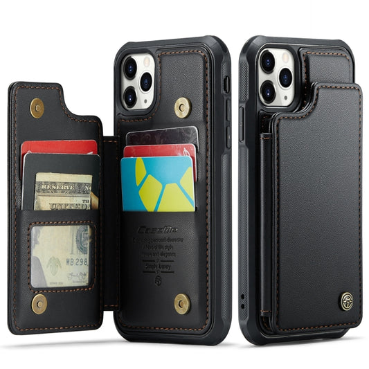 For iPhone 11 Pro Max CaseMe C22 Card Slots Holder RFID Anti-theft Phone Case(Black) - iPhone 11 Pro Max Cases by CaseMe | Online Shopping UK | buy2fix
