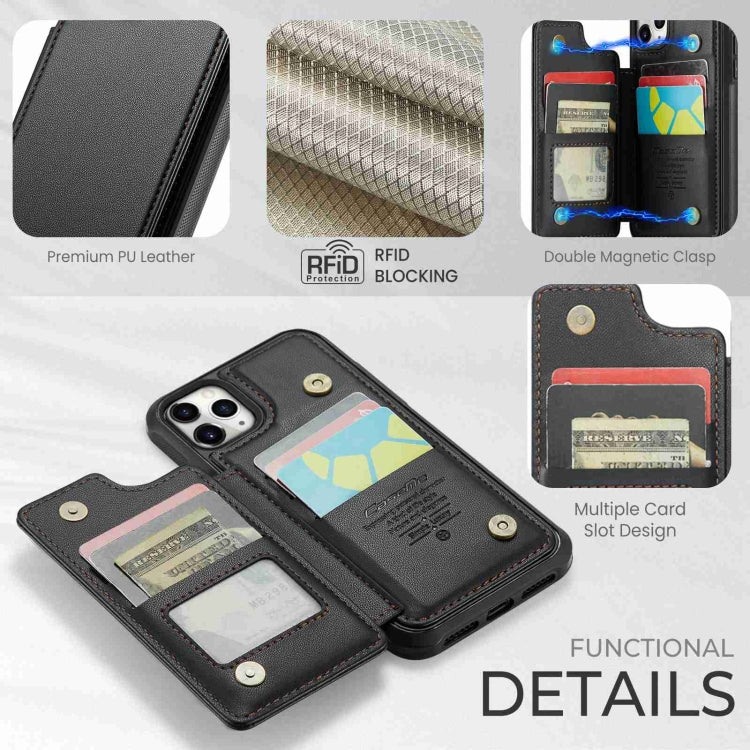 For iPhone 11 Pro Max CaseMe C22 Card Slots Holder RFID Anti-theft Phone Case(Black) - iPhone 11 Pro Max Cases by CaseMe | Online Shopping UK | buy2fix