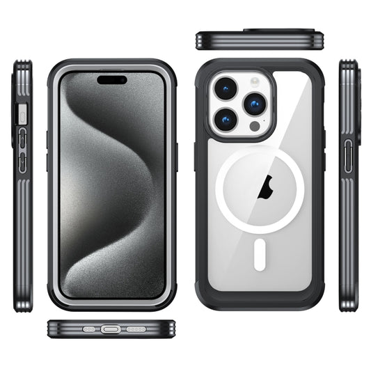 For iPhone 15 Life Waterproof MagSafe Magnetic Rugged Phone Case(Blue) - iPhone 15 Cases by buy2fix | Online Shopping UK | buy2fix