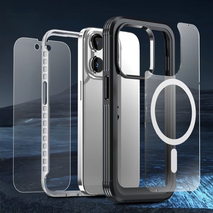 For iPhone 15 Life Waterproof MagSafe Magnetic Rugged Phone Case(Blue) - iPhone 15 Cases by buy2fix | Online Shopping UK | buy2fix