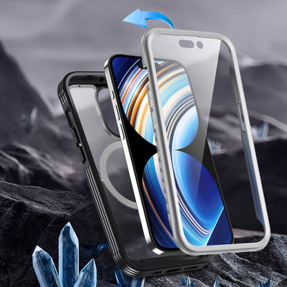 For iPhone 15 Life Waterproof MagSafe Magnetic Rugged Phone Case(Blue) - iPhone 15 Cases by buy2fix | Online Shopping UK | buy2fix