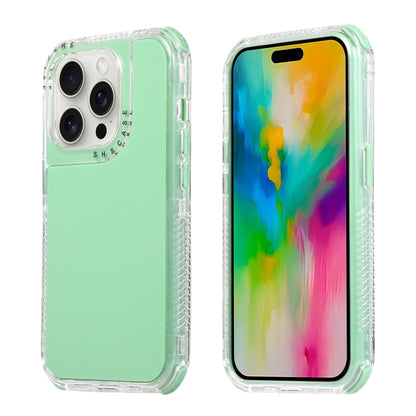 For iPhone 16 Pro Max Dreamland 3 in 1 Solid Color Transparent Frame PC + TPU Phone Case(Green) by buy2fix