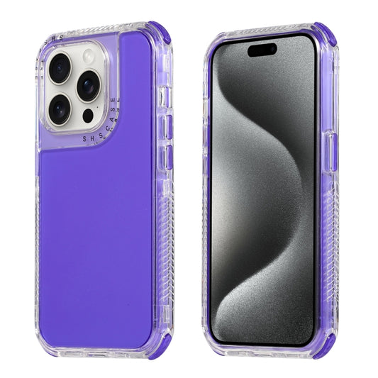 For iPhone 16 Pro Max Dreamland 3 in 1 Clear Color Transparent Frame PC + TPU Phone Case(Purple) by buy2fix