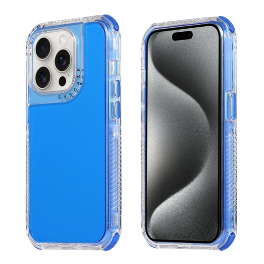 For iPhone 16 Pro Max Dreamland 3 in 1 Clear Color Transparent Frame PC + TPU Phone Case(Blue) by buy2fix