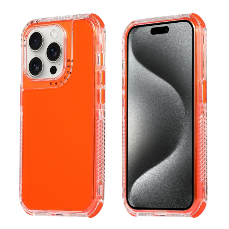 For iPhone 16 Pro Max Dreamland 3 in 1 Clear Color Transparent Frame PC + TPU Phone Case(Orange) by buy2fix