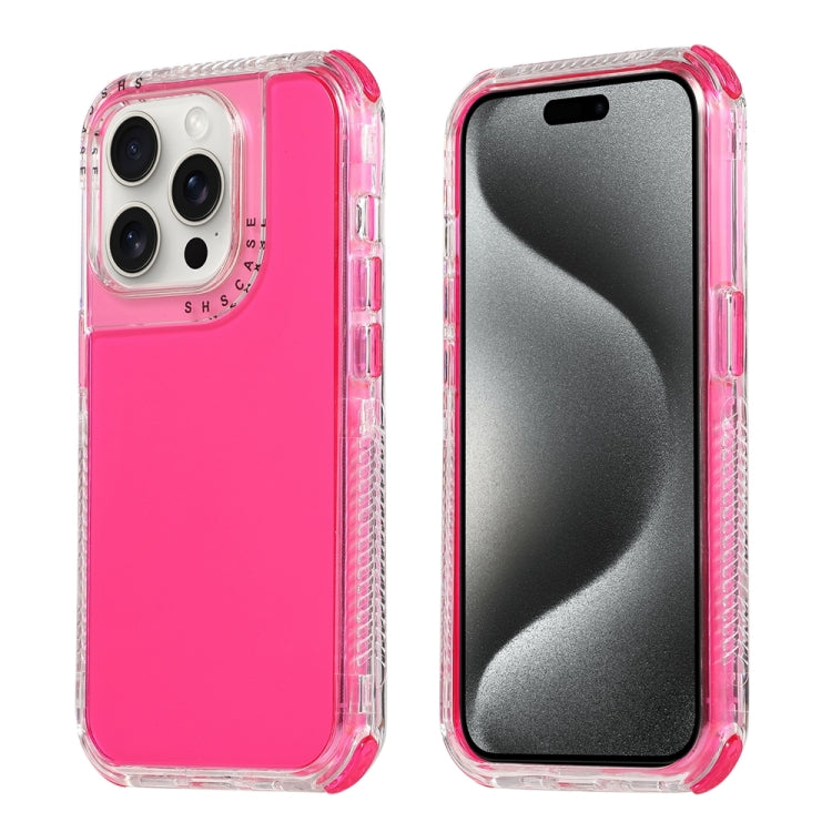 For iPhone 16 Pro Max Dreamland 3 in 1 Clear Color Transparent Frame PC + TPU Phone Case(Rose Red) by buy2fix