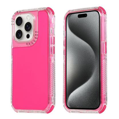 For iPhone 16 Pro Max Dreamland 3 in 1 Clear Color Transparent Frame PC + TPU Phone Case(Rose Red) by buy2fix