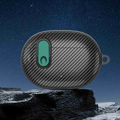 For Beats Studio Buds Switch Carbon Fiber Wireless Earphones Protective Case(Black Green) by buy2fix