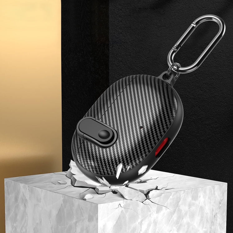 For Beats Studio Buds Switch Carbon Fiber Wireless Earphones Protective Case(Black Green) by buy2fix