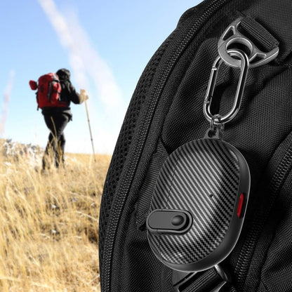 For Beats Studio Buds Switch Carbon Fiber Wireless Earphones Protective Case(Black Green) by buy2fix