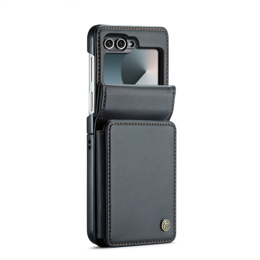For Samsung Galaxy Z Flip6 / Flip7 FE CaseMe C22 PC+TPU Business Style RFID Anti-theft Leather Phone Case(Black) - Galaxy Z Flip6 5G Cases by CaseMe | Online Shopping UK | buy2fix