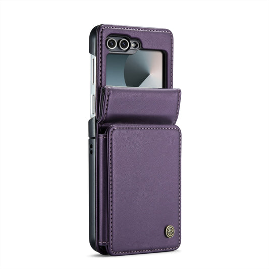 For Samsung Galaxy Z Flip6 / Flip7 FE CaseMe C22 PC+TPU Business Style RFID Anti-theft Leather Phone Case(Purple) - Galaxy Z Flip6 5G Cases by CaseMe | Online Shopping UK | buy2fix