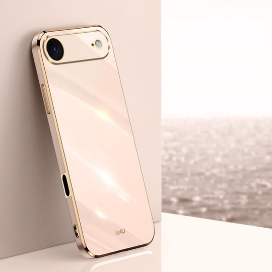 For iPhone Air XINLI Straight Edge 6D Electroplate TPU Phone Case(Pink)
