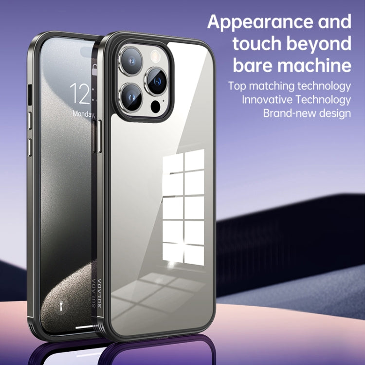 For iPhone 15 Pro SULADA Metal Frame + Nano Glass + TPU Phone Case(Gold) - iPhone 15 Pro Cases by SULADA | Online Shopping UK | buy2fix