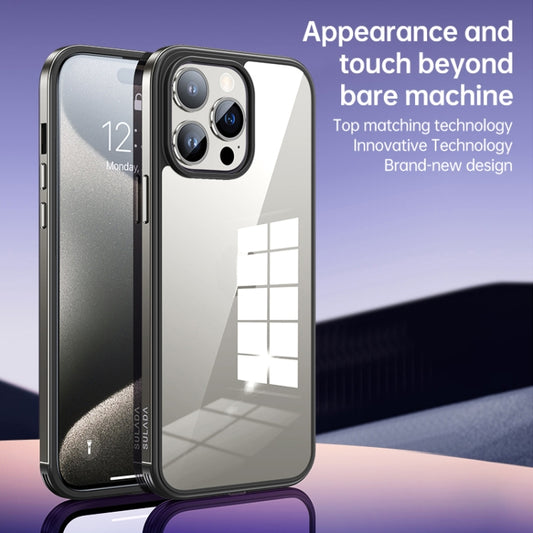 For iPhone 15 Pro SULADA Metal Frame + Nano Glass + TPU Phone Case(Gold) - iPhone 15 Pro Cases by SULADA | Online Shopping UK | buy2fix