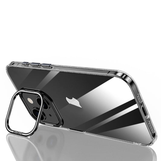For iPhone 15 Plus SULADA PC + Aluminum Alloy Lens Holder Phone Case(Black) - iPhone 15 Plus Cases by SULADA | Online Shopping UK | buy2fix